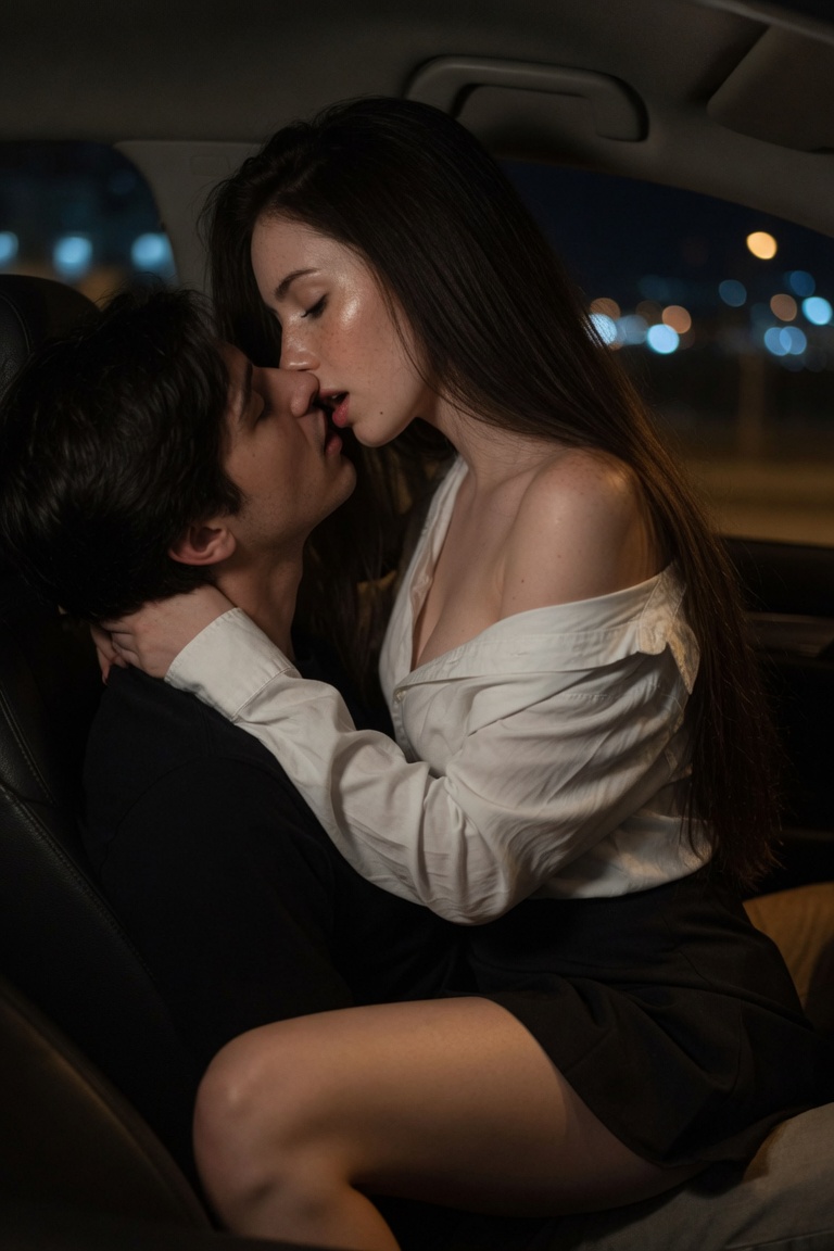En el coche — imagen erótica con IA 10